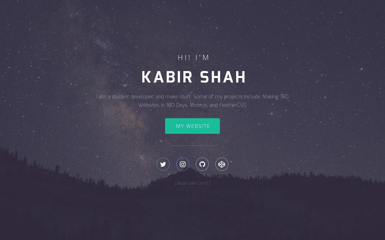 Carrd profile picture for @kabir
